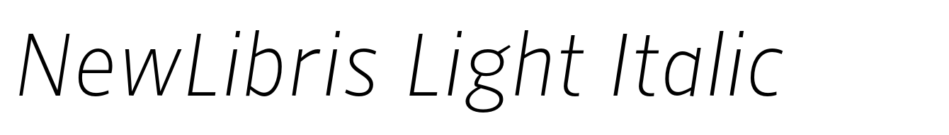 NewLibris Light Italic